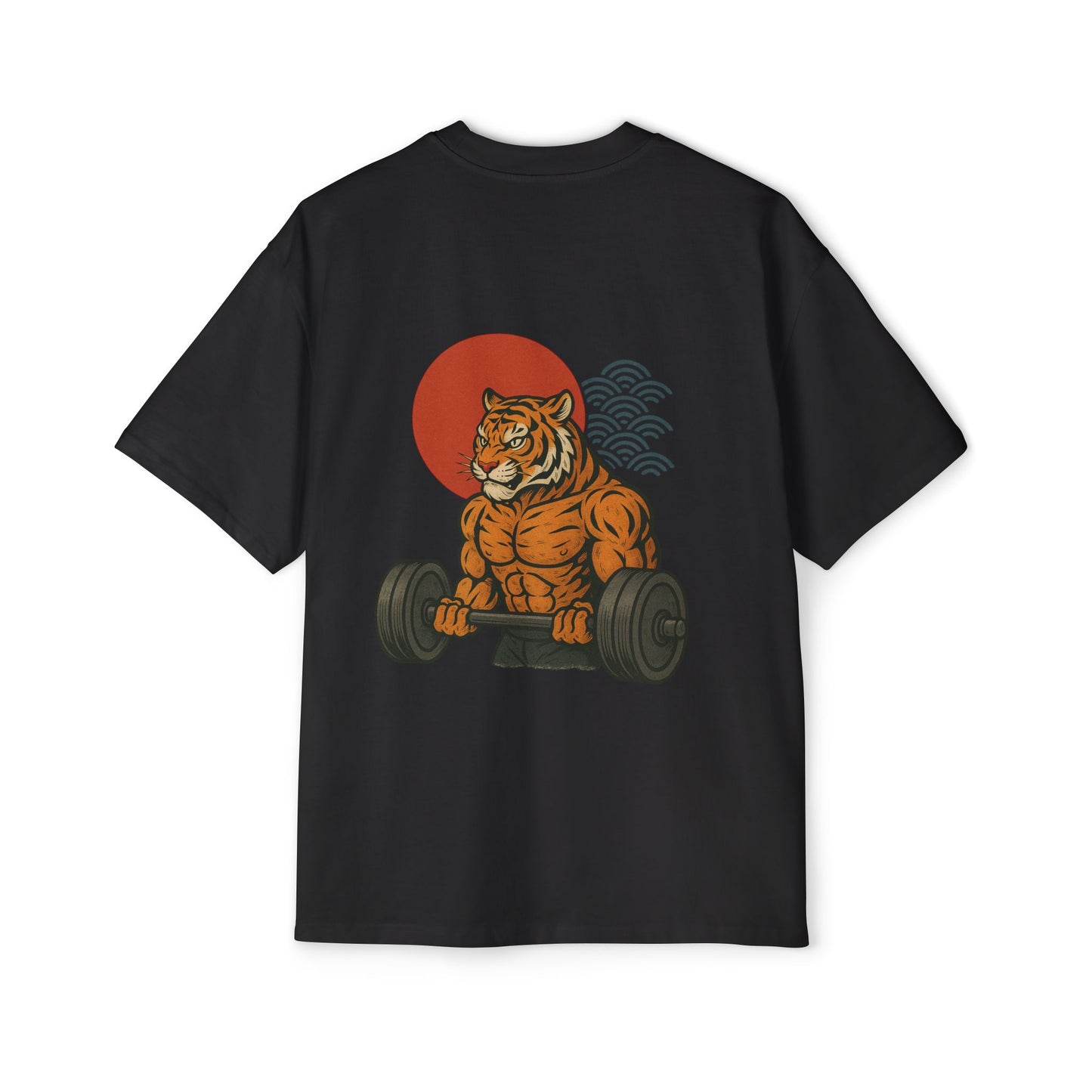 Men's Oversized Tee - Gym Tiger Design