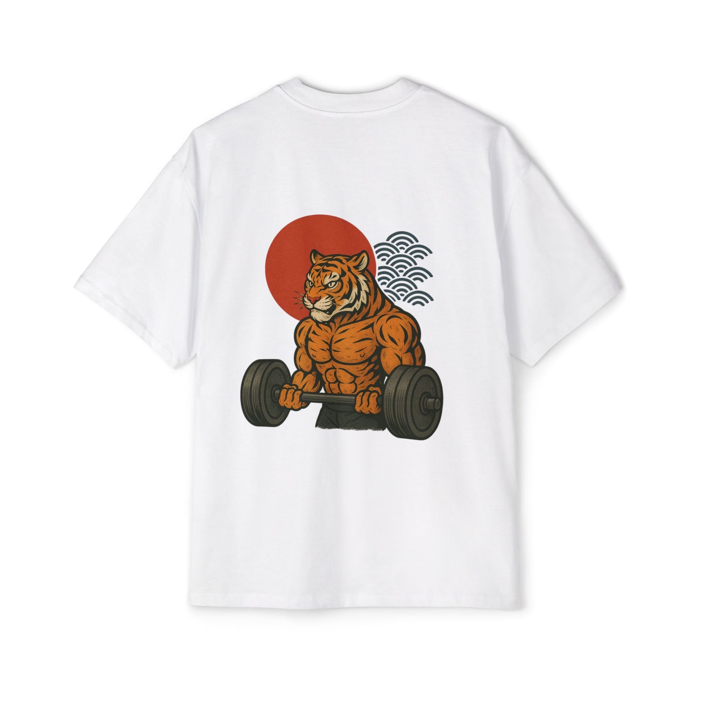Men's Oversized Tee - Gym Tiger Design